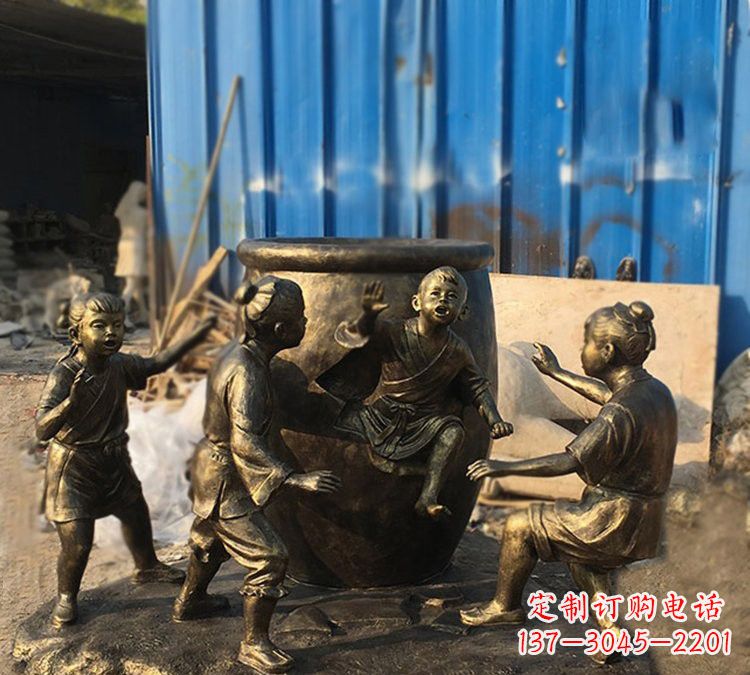 武汉司马光雕塑以玻璃钢仿铜创作
