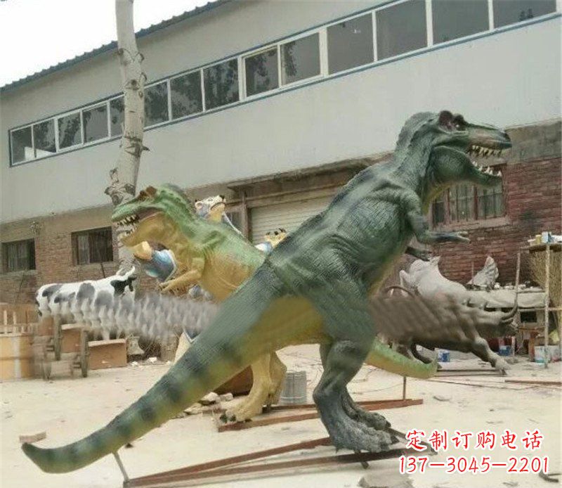 武汉玻璃钢制作的恐龙雕塑