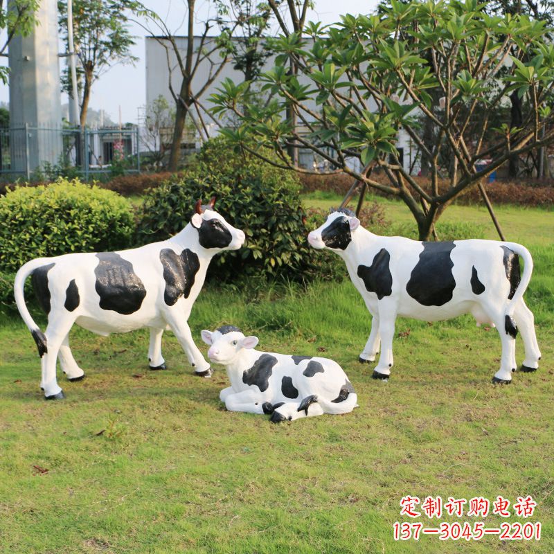 武汉玻璃钢仿真奶牛雕塑