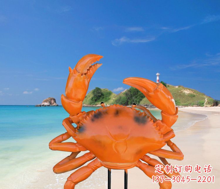 武汉玻璃钢螃蟹雕塑