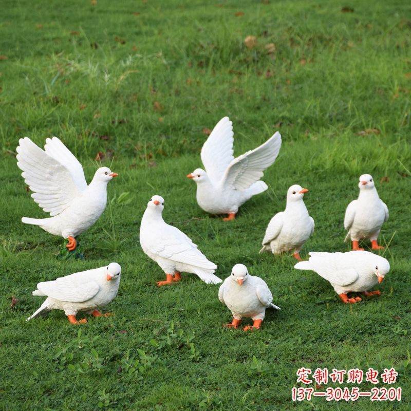 武汉玻璃钢鸽子雕塑艺术的精美表现