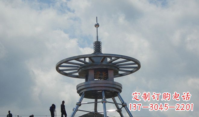 武汉不锈钢避雷针雕塑——安全守护者