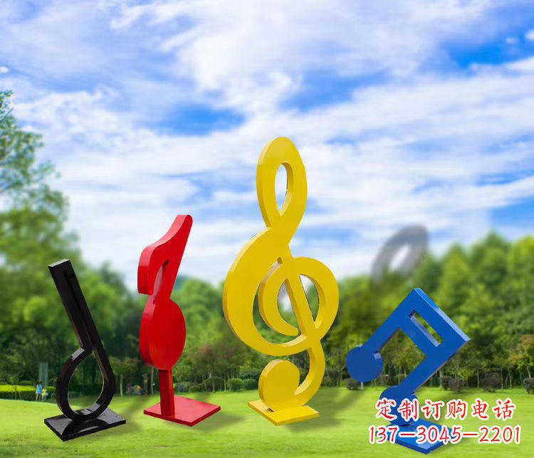 武汉精美的不锈钢音符雕塑