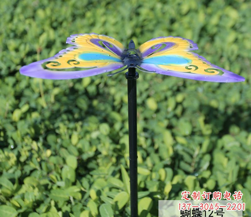 武汉不锈钢彩色园林蝴蝶雕塑