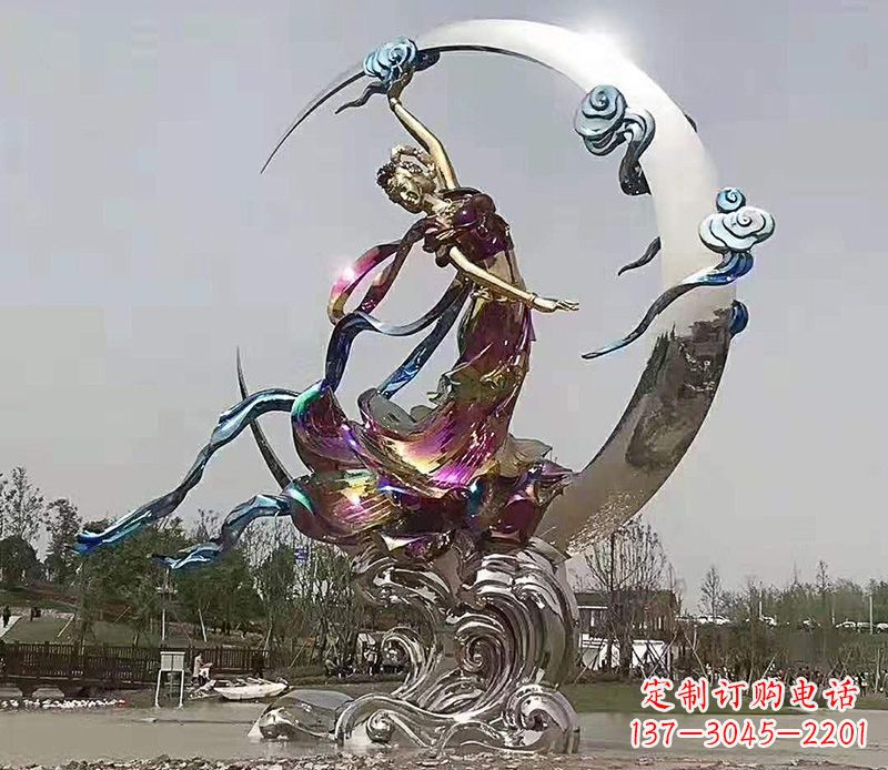 武汉不锈钢嫦娥奔月雕塑