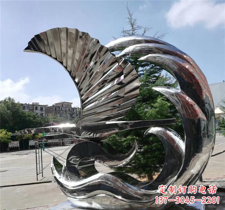 武汉不锈钢翅膀雕塑艺术之羽