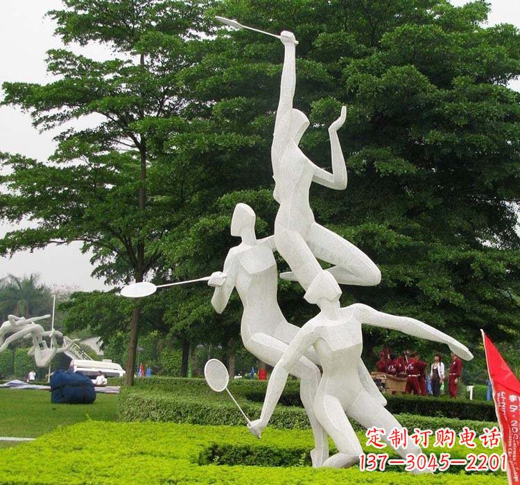 武汉精美绝伦的不锈钢羽毛球雕塑