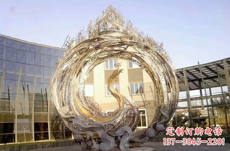武汉不锈钢凤凰涅槃雕塑