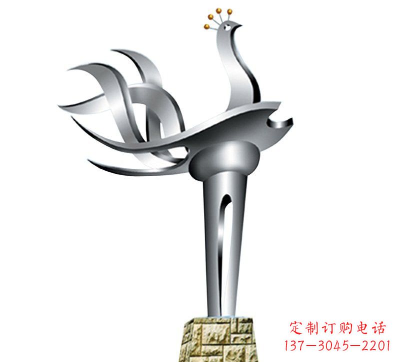 武汉不锈钢凤凰雕塑——精致的艺术之作