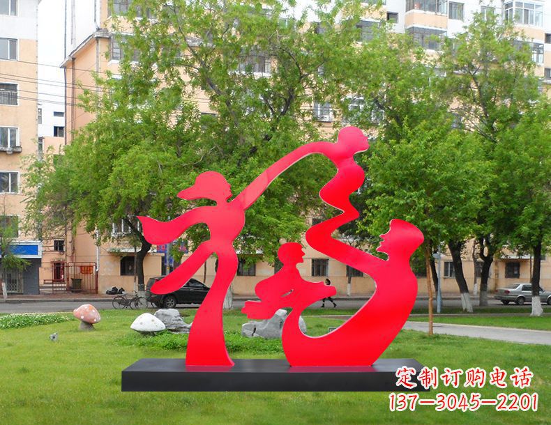 武汉不锈钢福字雕塑