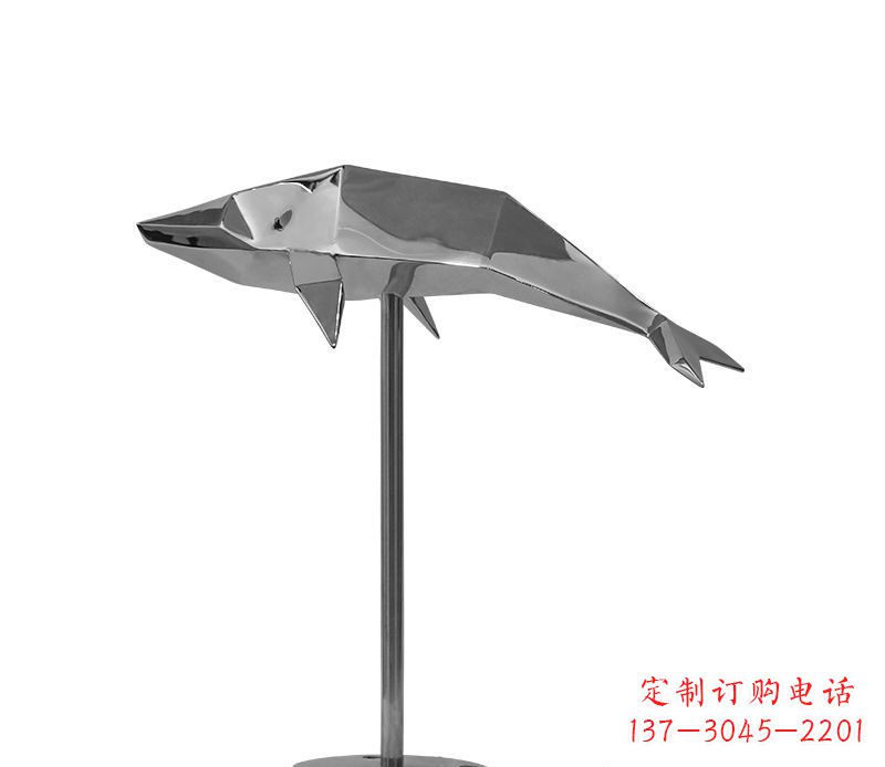 武汉不锈钢海豚雕塑