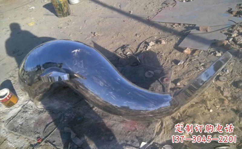 武汉不锈钢海豚雕塑展示优雅美丽