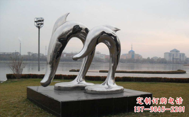武汉精致的不锈钢海豚雕塑