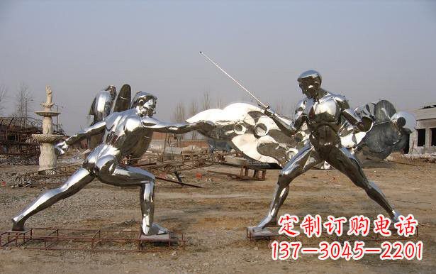 武汉不锈钢雕刻的运动员雕塑