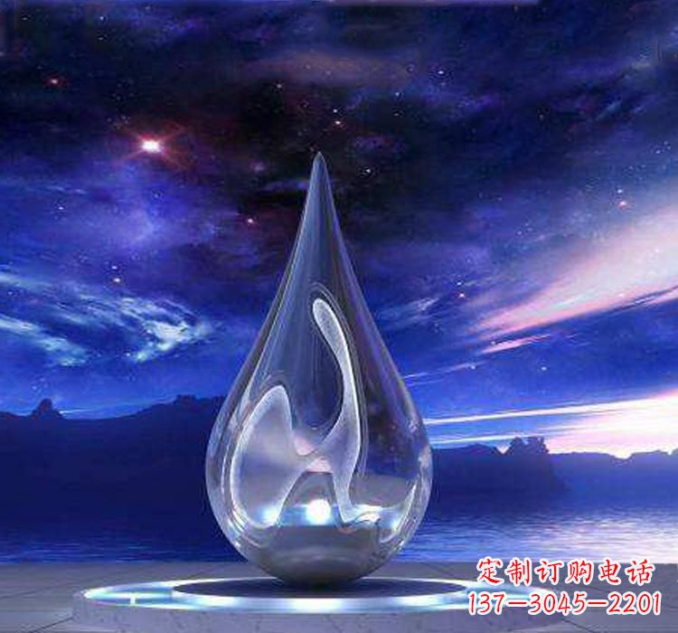 武汉不锈钢大型水滴雕塑极致的审美艺术