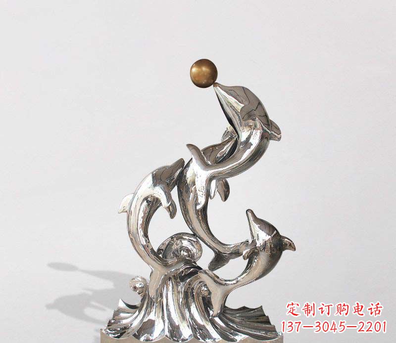 武汉不锈钢海豚雕塑精美的艺术杰作