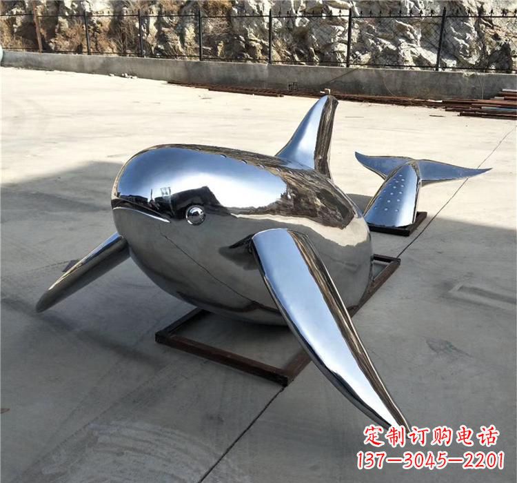 武汉鲸鱼雕塑精美的不锈钢艺术