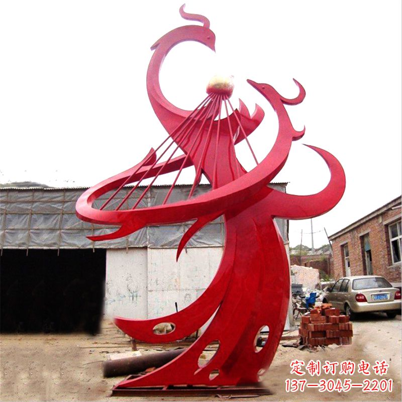 武汉不锈钢凤凰雕塑绚丽多彩的艺术瑰宝