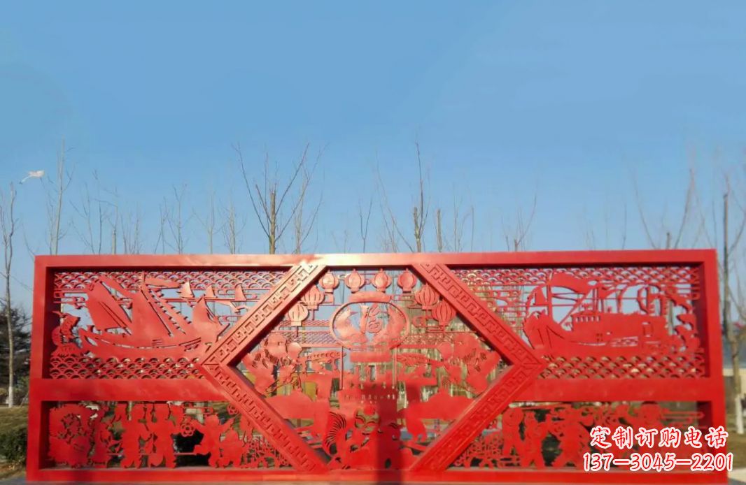 武汉不锈钢福字雕塑——点亮广场景观