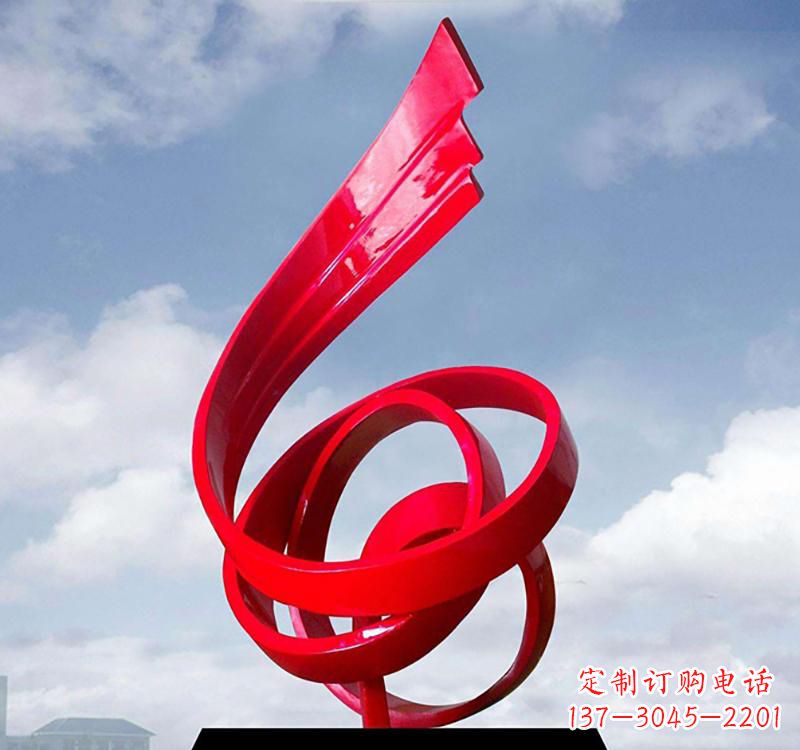 武汉美丽的飘带雕塑——城市的精灵