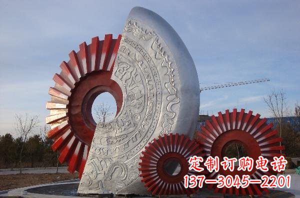 武汉不锈钢齿轮雕塑精致而精美