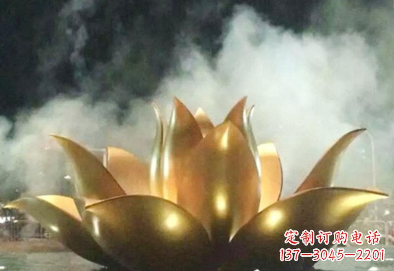 武汉不锈钢莲花喷泉雕塑——让美景更加精彩
