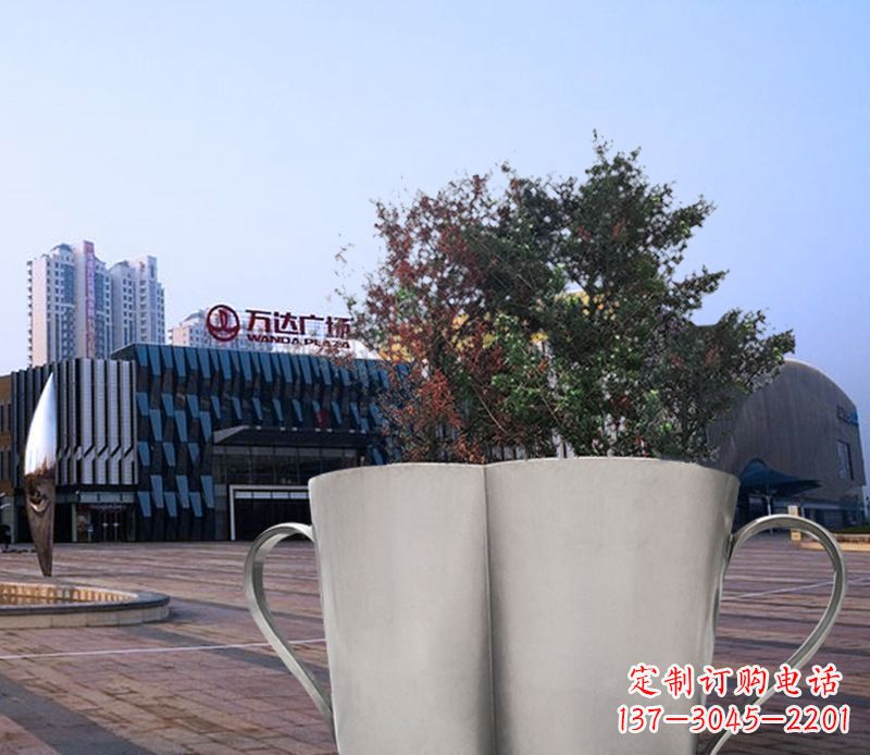武汉不锈钢花盆雕塑带来精致的艺术感受