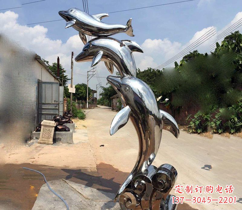 武汉不锈钢海豚雕塑艺术的浪漫