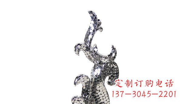 武汉不锈钢海豚抽象雕塑精致的海洋之美