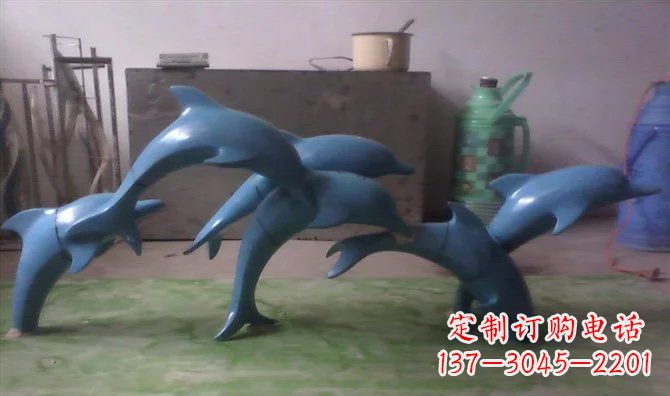 武汉不锈钢海豚雕塑精致的艺术品