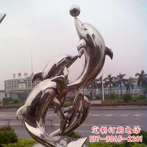 武汉不锈钢海豚雕塑艺术之美