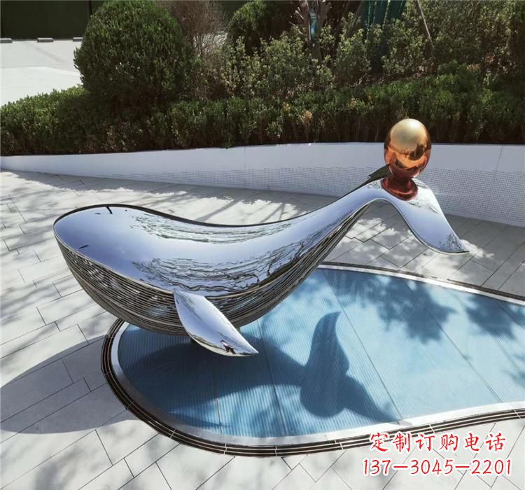 武汉不锈钢海豚精美的雕塑作品
