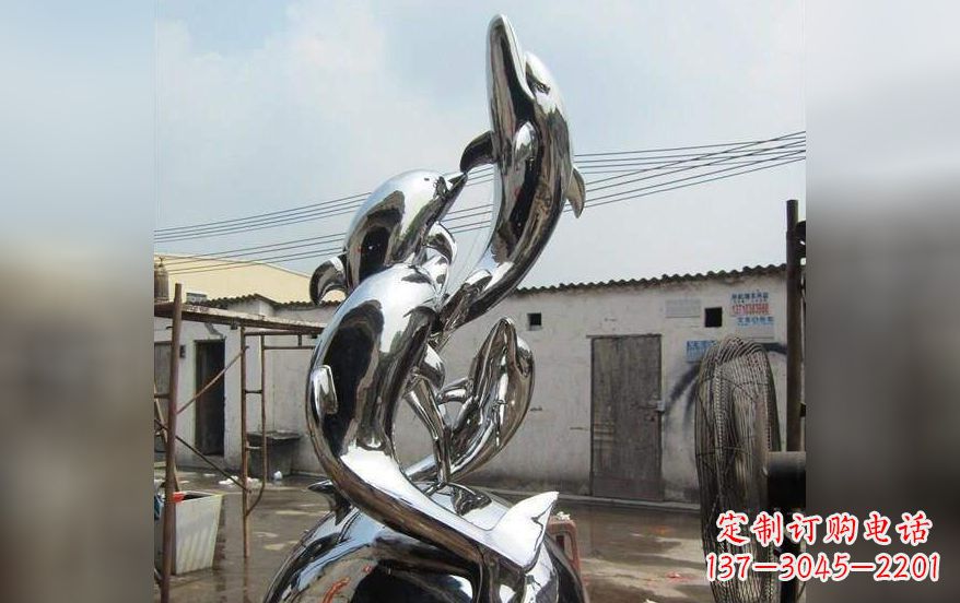 武汉海豚之美——不锈钢海豚雕塑