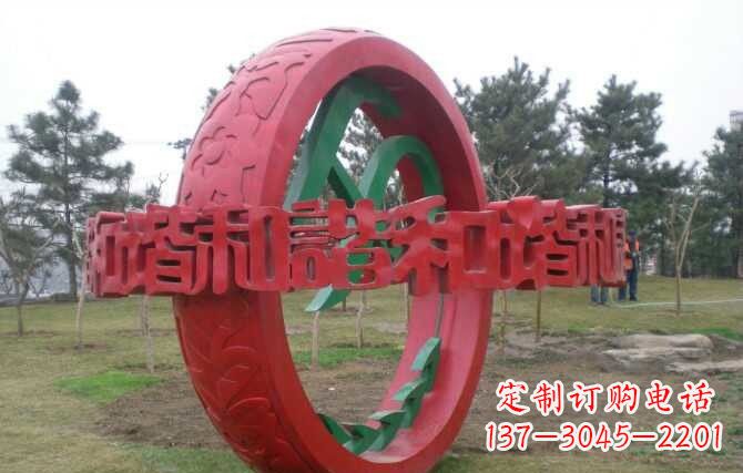 武汉不锈钢谐圆环雕塑精致美观