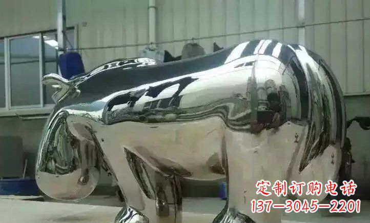 武汉不锈钢河马雕塑一种新颖的艺术形式