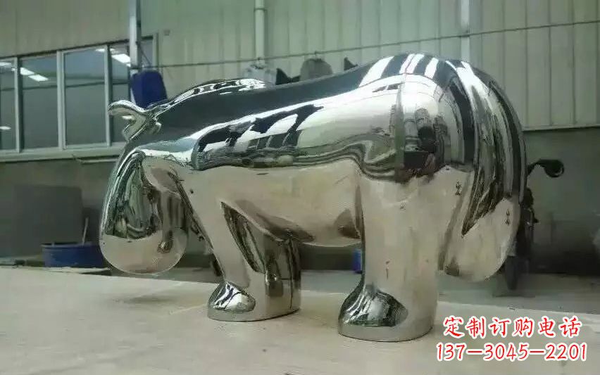 武汉不锈钢河马雕塑美观耐用的艺术品