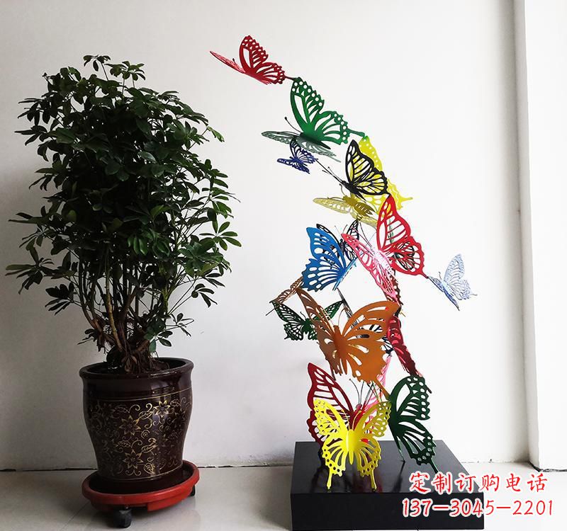 武汉不锈钢蝴蝶雕塑精美的艺术品