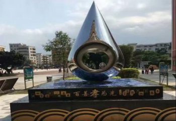 武汉不锈钢水滴雕塑——百善孝为先