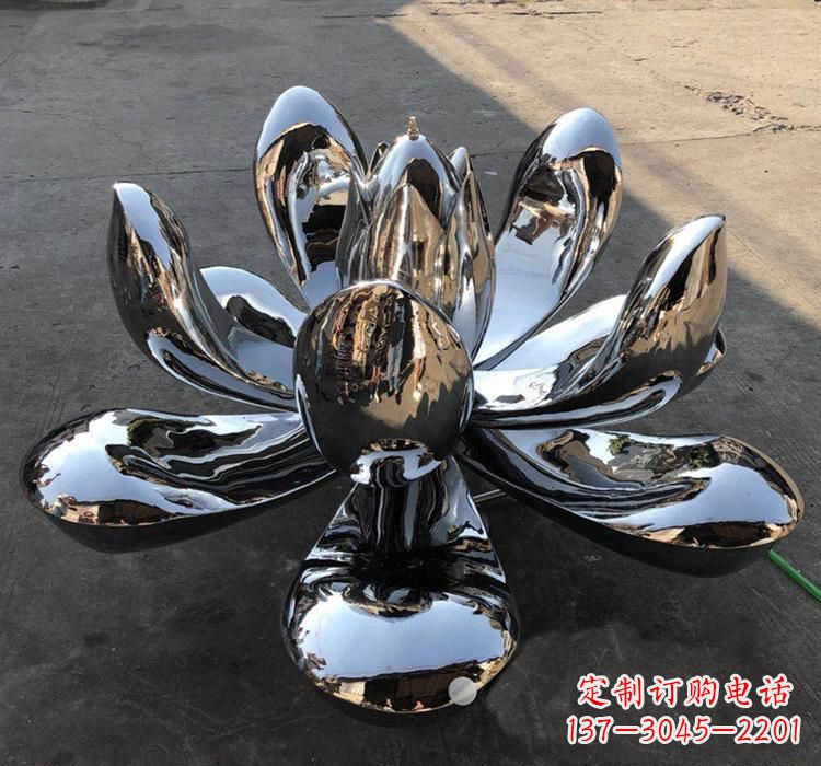 武汉不锈钢莲花雕塑精美优雅
