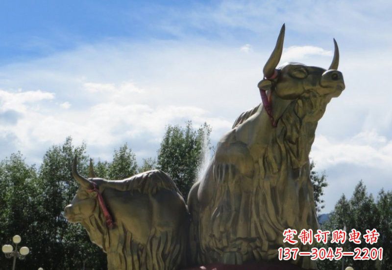 武汉不锈钢牦牛雕塑一种传统文化的精美传承