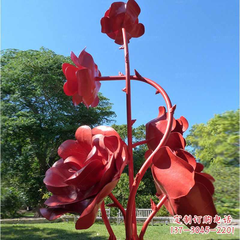武汉玫瑰雕塑艺术的精美表达