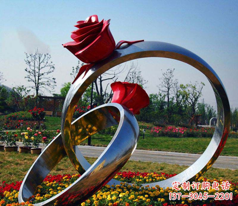 武汉不锈钢玫瑰戒指精美的艺术品