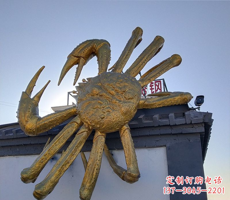 武汉不锈钢螃蟹雕塑精美而又经久不衰