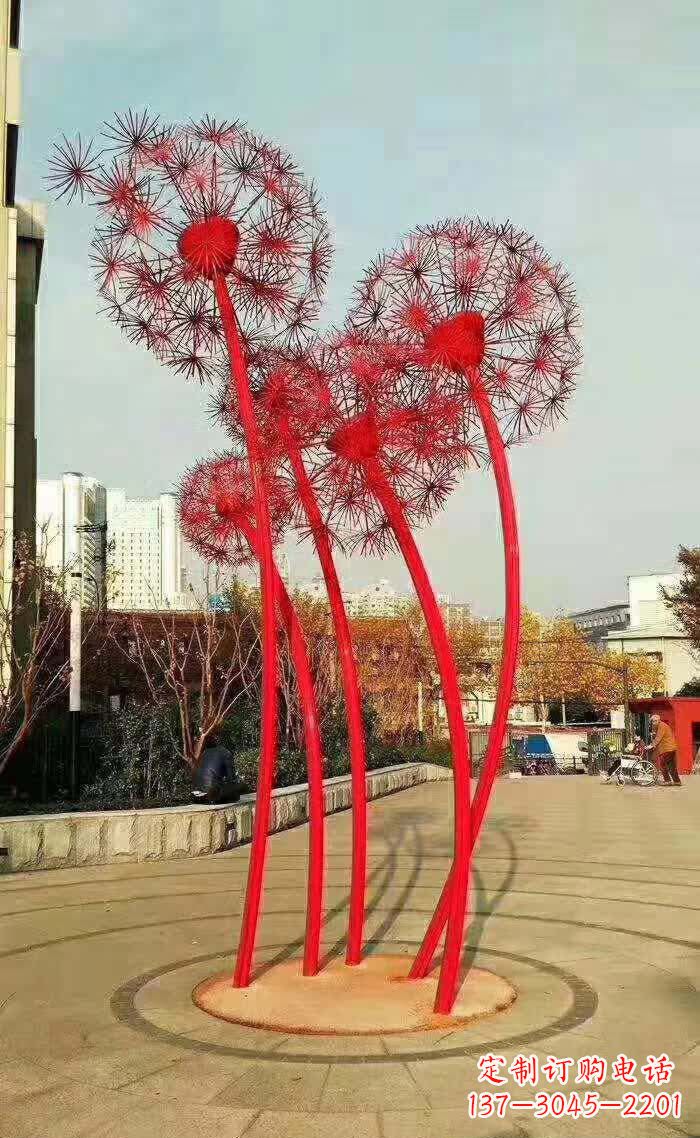 武汉不锈钢蒲公英美丽的雕塑之作