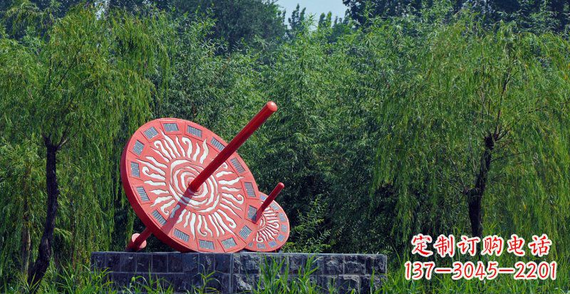 武汉不锈钢日晷校园雕塑点亮校园时光