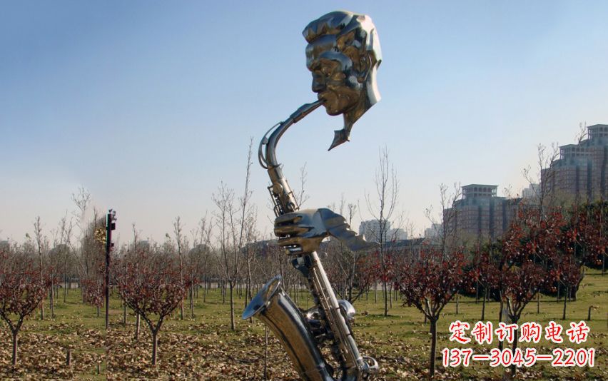 武汉不锈钢萨克斯雕塑流动的美丽