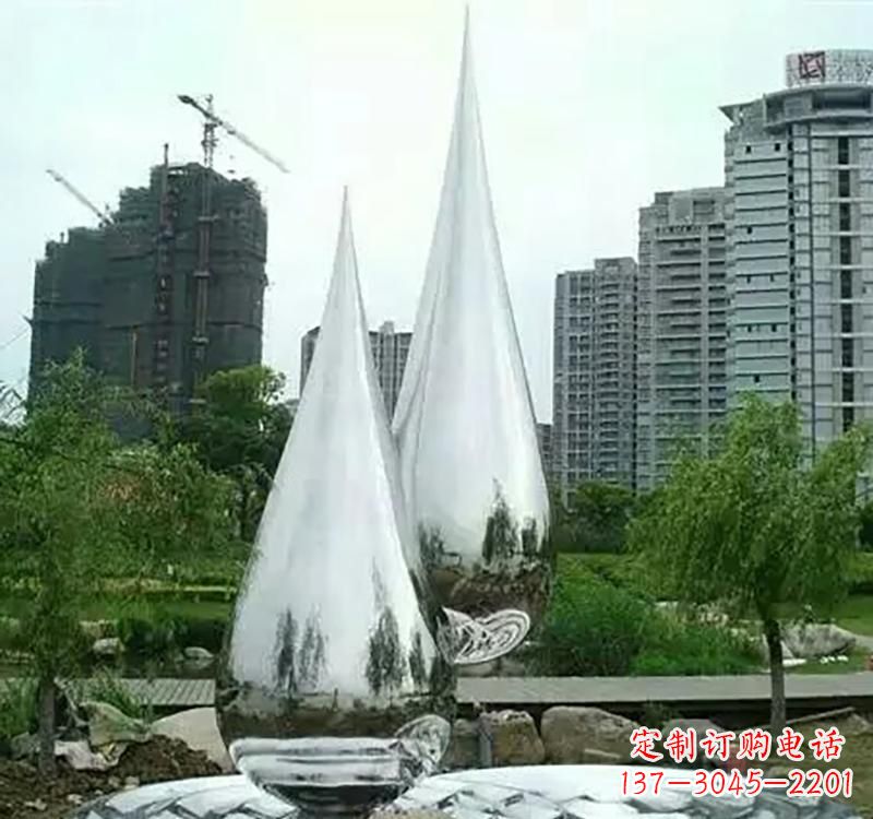 武汉不锈钢水滴拱门雕塑