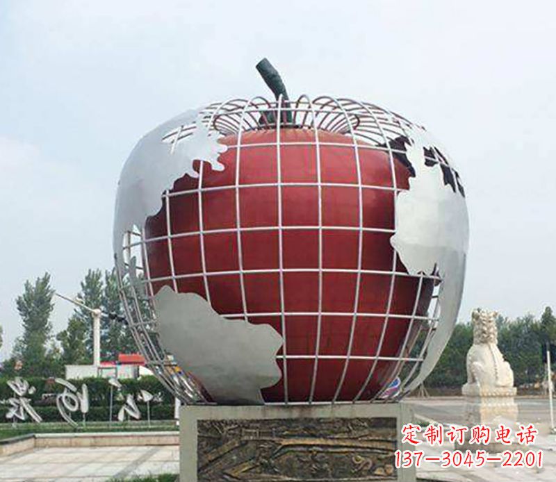 武汉不锈钢水果雕塑艺术品精美绝伦