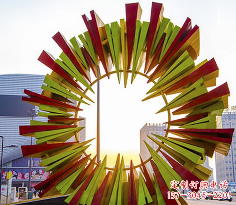 武汉绚烂太阳,精美不锈钢太阳花雕塑