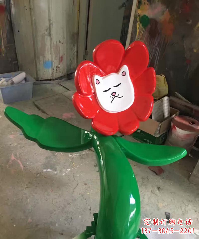 武汉不锈钢太阳花雕塑美丽的景观装饰